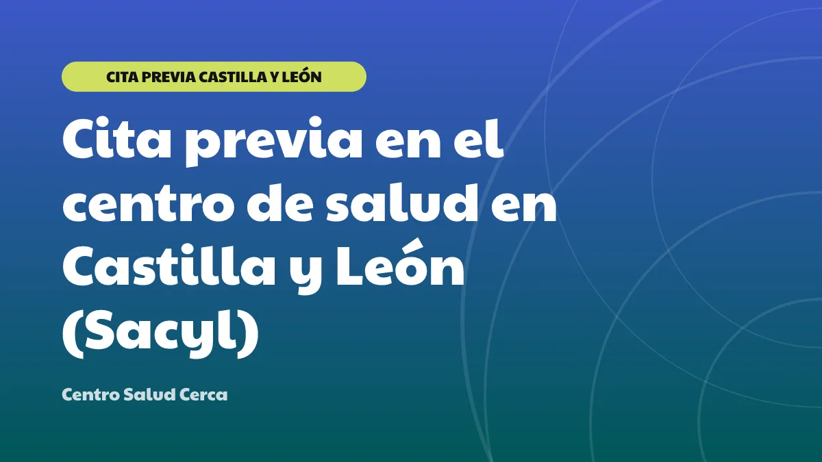 Cita previa en el centro de salud en Castilla y León (Sacyl)